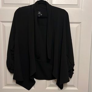 Black 3/3 sleeve light weight blazer dress jacket Size 1XL Perch by Blu-Pepper